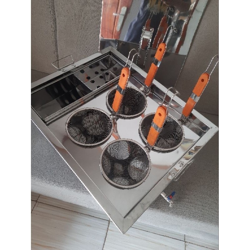 Panci mie ayam/Dandang mie kocok 4 Lubang/Dandang mie ayam kocok stainless