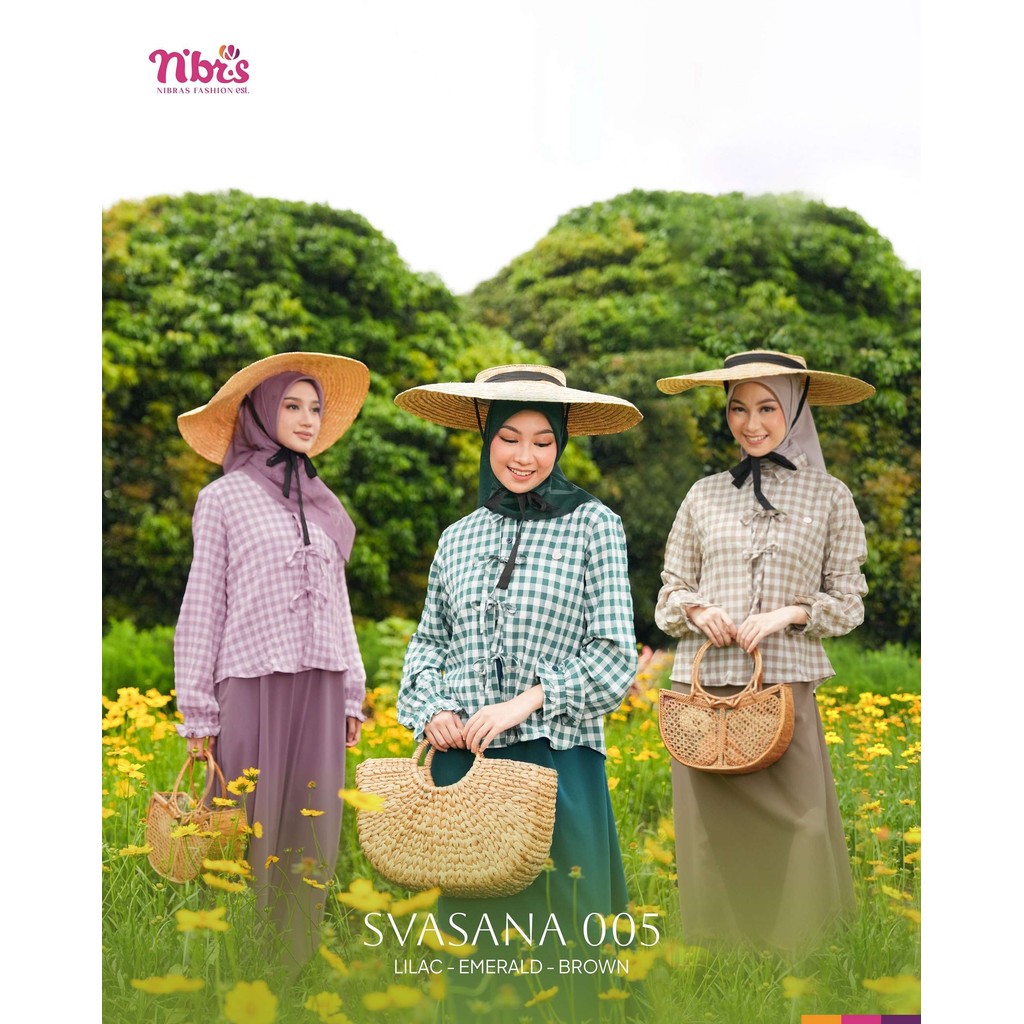 NIBRAS Gamis Dewasa Wanita Muslim Svasana 005 Dress Muslim Warna lilac