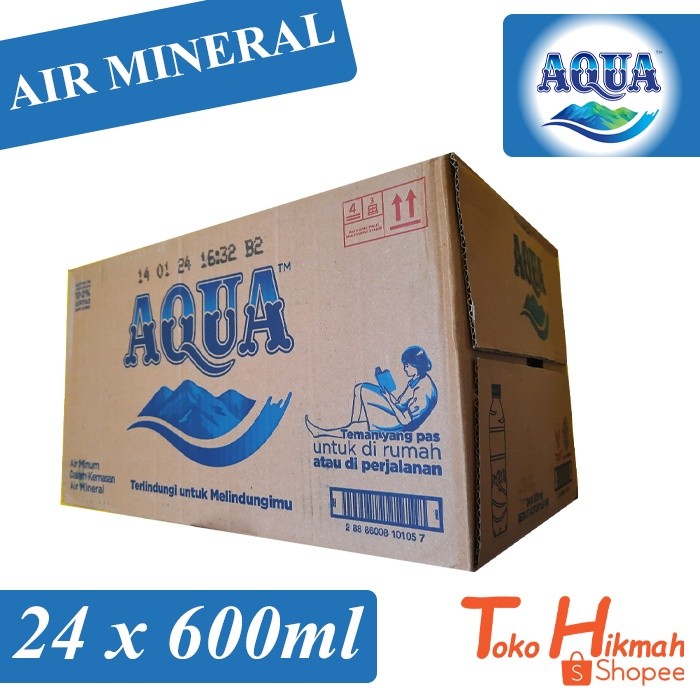

AQUA AIR MINERAL 600ML X 24 BOTOL (KHUSUS GOSEND / GRAB)