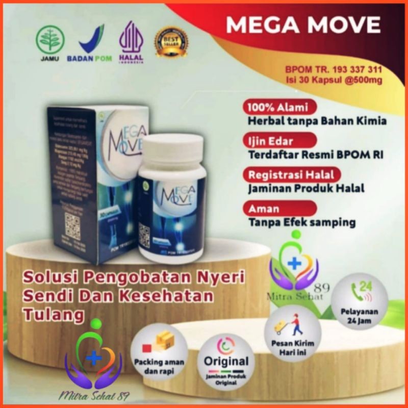 MEGAMOVE ORIGINAL 100% MEGAMOVE OBAT SENDI DAN TULANG HERBAL RESMI BPOM
