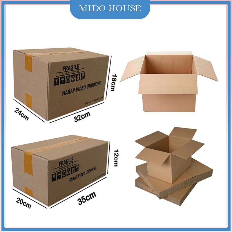 

Kardus Box Karton 32cmx24cmx18cm / 35cmx20cmx12cm Kotak Packing / Karton Packing Polos Baru Dan Tebal