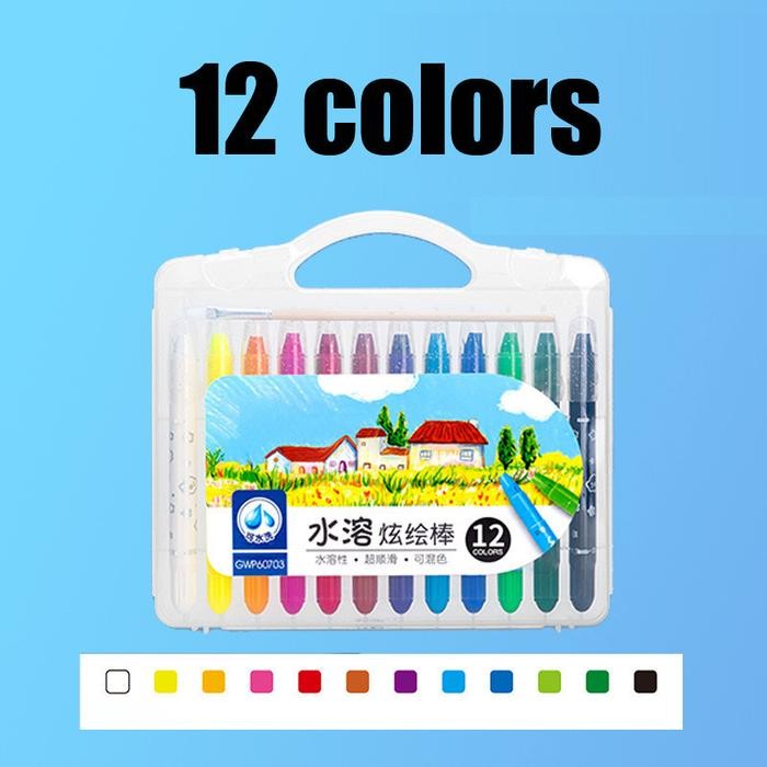 

Crayon Grasp 48 Warna Crayon Putar Washable Crayon Silky Warna Colors - 12 warna
