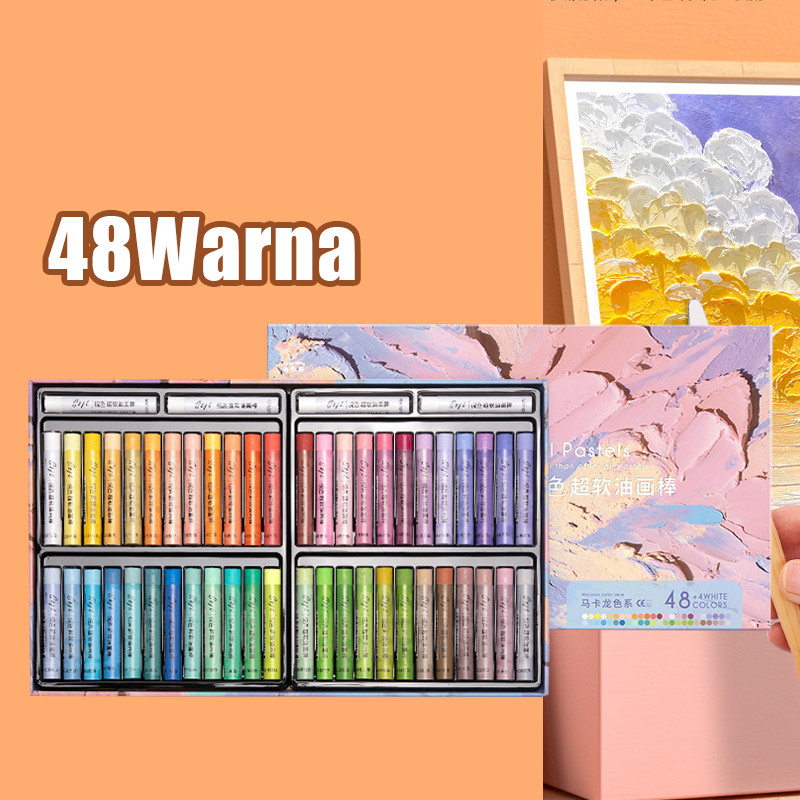 

krayon warna / crayon genggam / crayon grasp mata sedang / water soluble crayon / silky crayon / crayon 52 warna