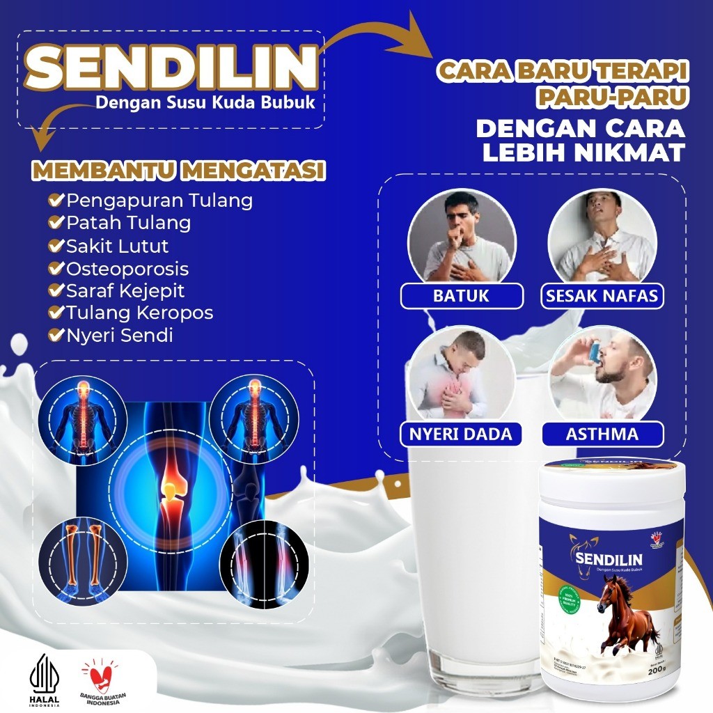

SUSU KUDA SENDILIN / SUSU PLUS HERBAL ATASI MASALAH LAMBUNG,PARU,PERSENDIAN