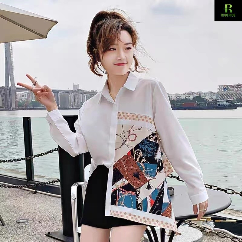 Susana ID Kemeja Abstrak Import T113