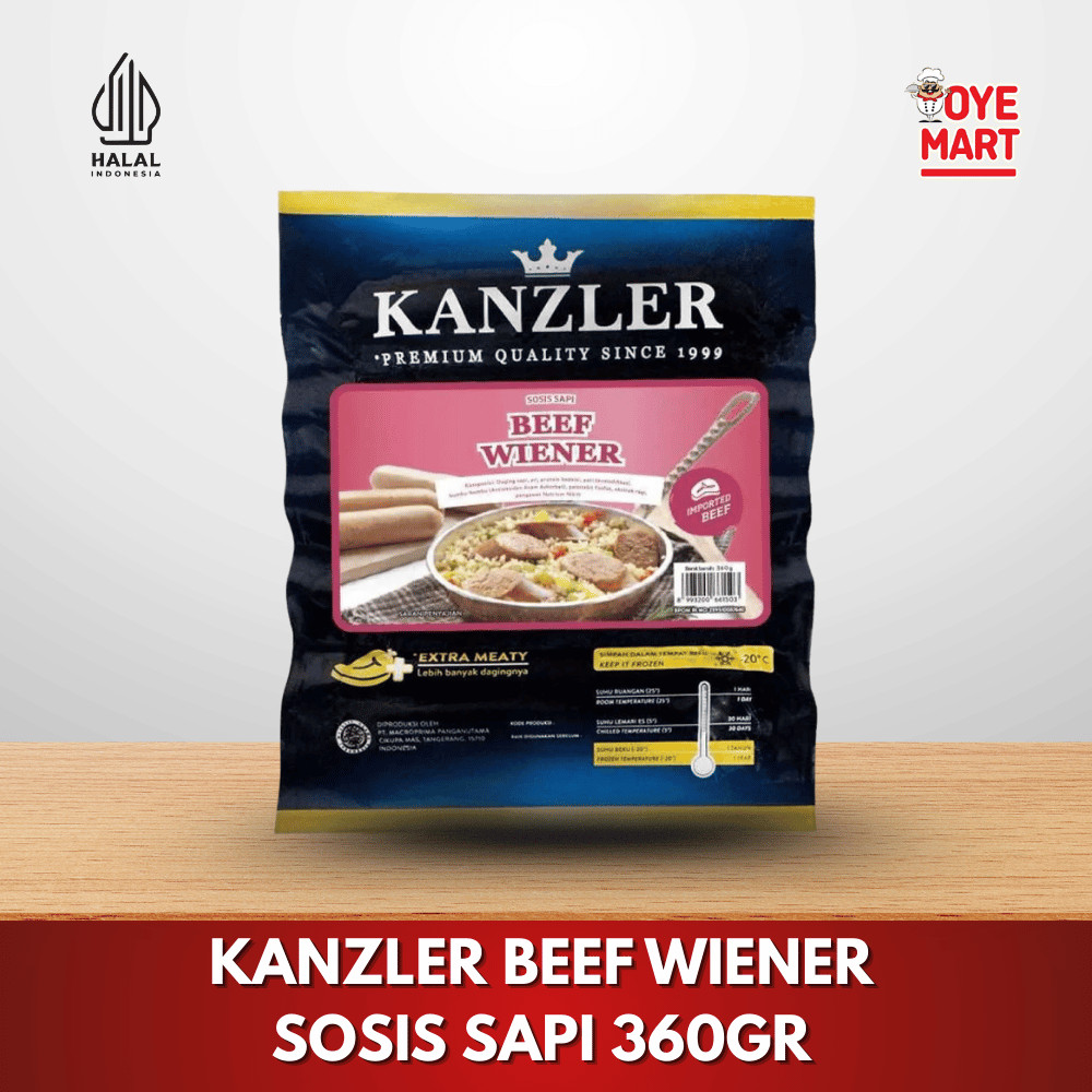 

KANZLER BEEF WIENER SOSIS SAPI 360GR / FROZEN FOOD / SOSIS KANZLER