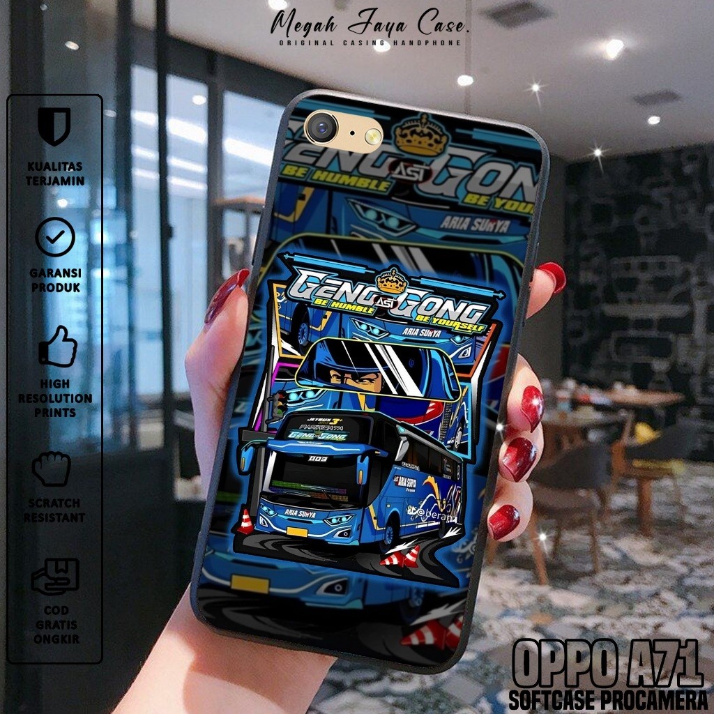 Case Hp OPPO A71 - Softcase OPPO A71 Motif BUS TELOLET - Casing OPPO A71 - Silikon Hp OPPO A71 - Kes
