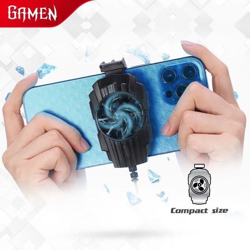 GAMEN Fan Cooler Hp Ergonomic Design Silent Fan GMR01 Dengan Klip Penjepit Compatible Dengan Iphone 