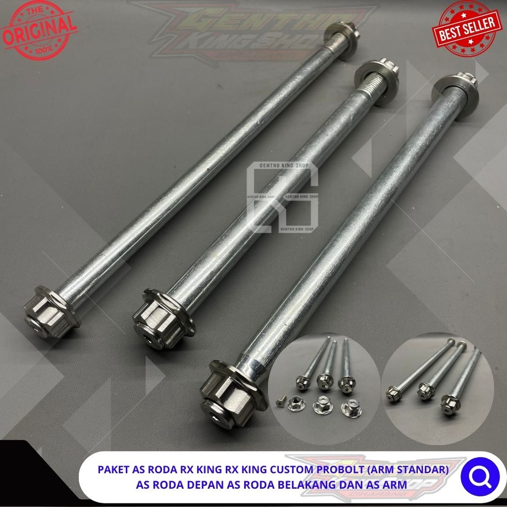 PAKET AS RODA RX KING RX KING CUSTOM PROBOLT (ARM STANDAR) AS RODA DEPAN AS RODA BELAKANG DAN AS ARM