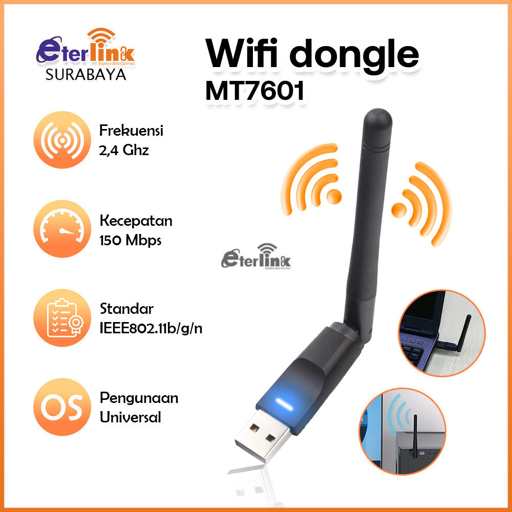 [Bisa COD] USB WiFi Dongle USB WIFI PC / USB WIFI LAPTOP / WIFI Dongle Adapter