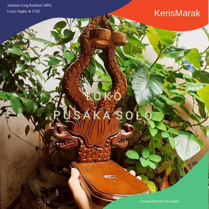 JAGRAK KERIS NAGA KEMBAR KAYU JATI ALASAN ISTIMEWA KHS2