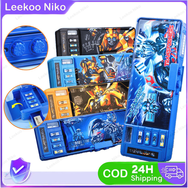 

【COD】Tempat Pensil Kata Sandi Anak Tempat Pensil Magnetik Tempat Pensil Multifungsi Tombol Tahan Air Tempat Pensil Dua Sisi Multifungsi dengan Rol Pensil