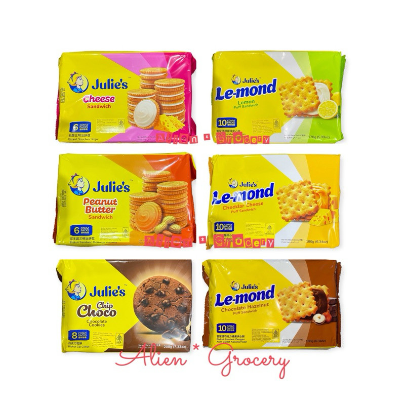 pekanbaru /JULIES JULIE’S LEMOND LE-MOND Choco Chip Peanut Butter Cheese Lemon Puff Cheddar Cheese C