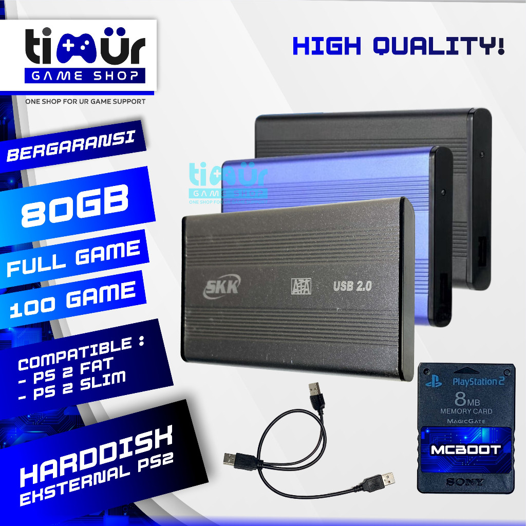 Harddisk Hardisk Eksternal PS2 Support Semua PS2 80GB TERLARIS TERLARIS TERLARIS