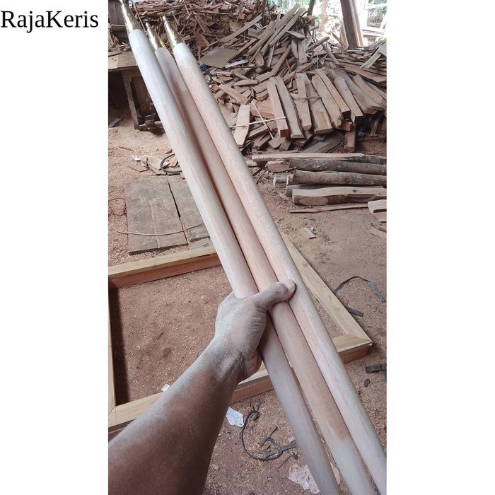 deder tombak dari kayu mahoni ulir utuh  tunjung kuningan gratis stel bk Keris sengkelat majapahit m