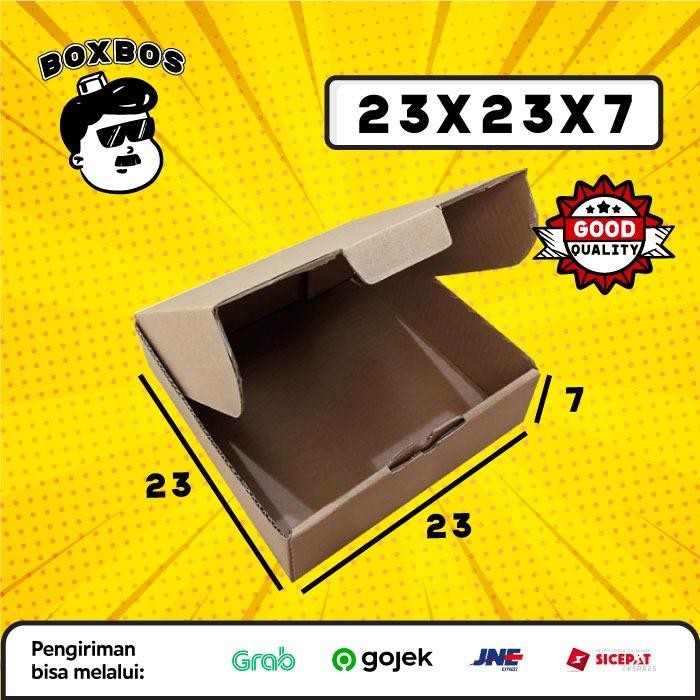 

23x23x7 CM Pizza KARDUS Corrugated Packaging Box packing Diecut