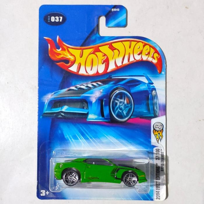 TR99 Hotwheels Hot Wheels Rapid Transit hijau 2004 First Editions rare
