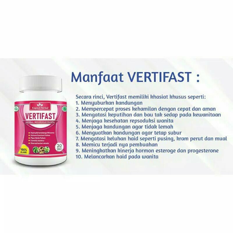 VERTIFAST ORIGINAL VERTIFAST ASLI OBAT HERBAL PENYUBUR WANITA PRIA SEMEN BOOSTER ORIGINAL