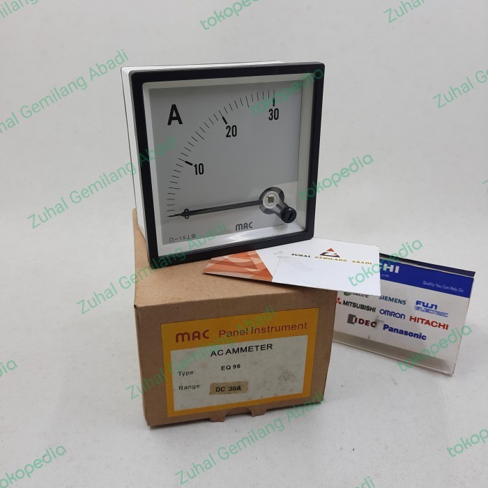 TPJ99 EQD96 (30 A DC), ANALOG AMPERE METER , VECAS - 0~50 A DC