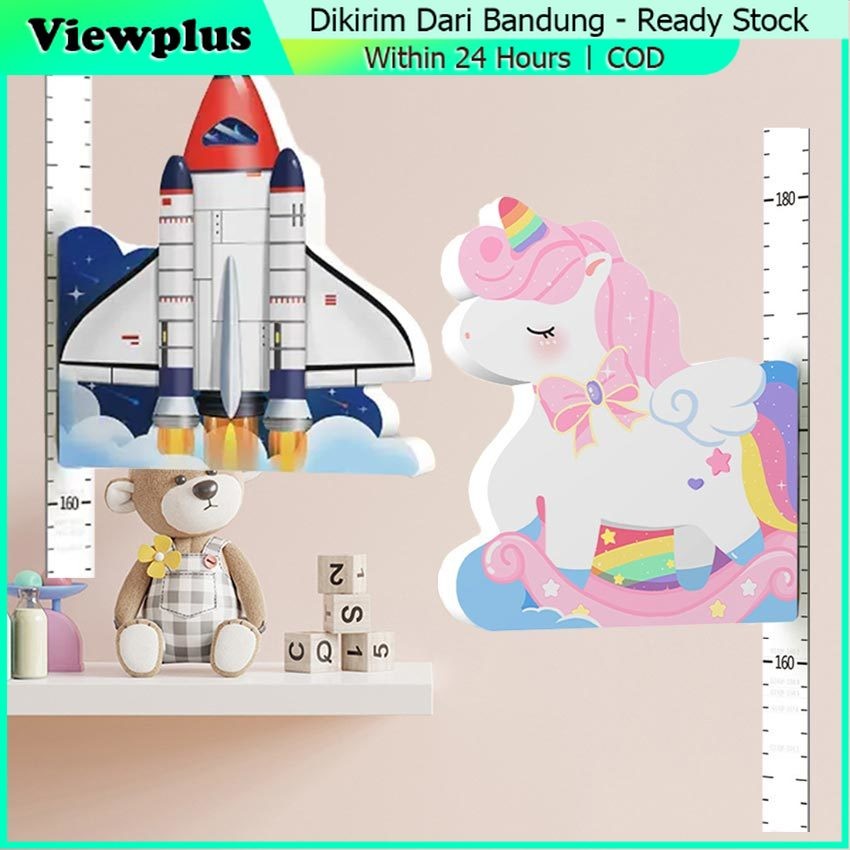 Meteran Pengukur Tinggi Badan Magnet Desain Gambar Menarik Untuk Anak Anak Motif Lucu  | Mainan Eduk