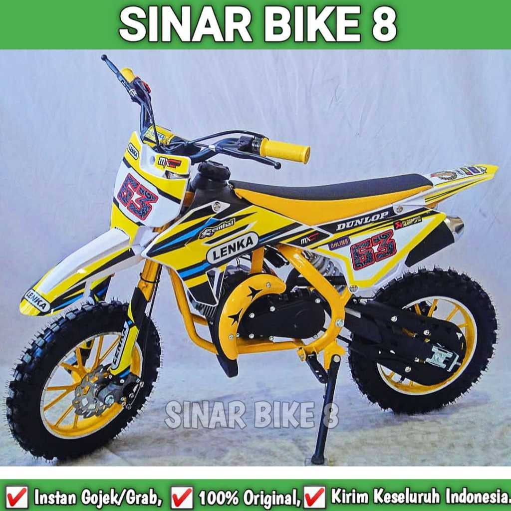 Motor Trail Mini Lenka MC 63 Double Knalpot Motor Trail 2 TAK bensin campur