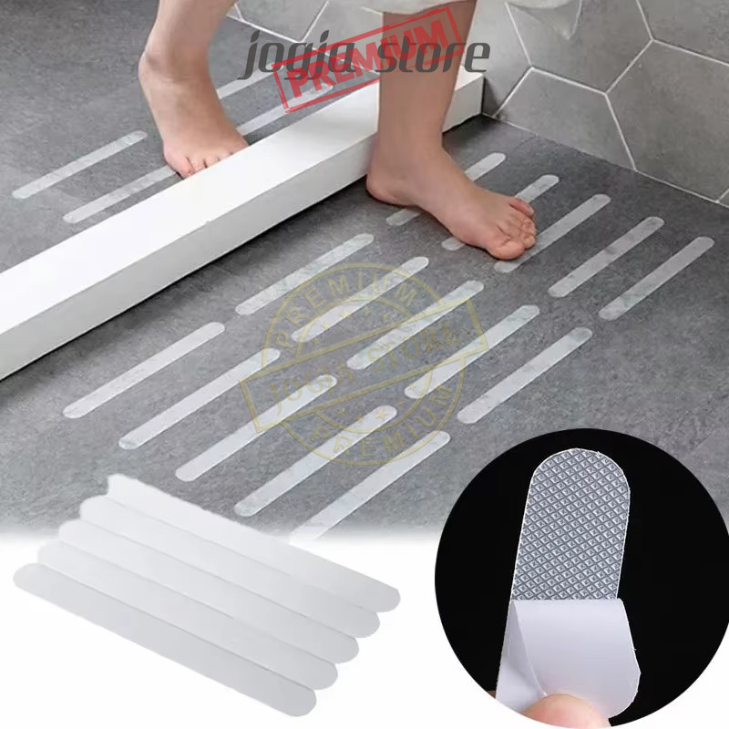 Stiker Lantai Dapur & Kamar Mandi Anti Licin Anti Slip Sticker Bathtub Shower Strips 6 Pcs