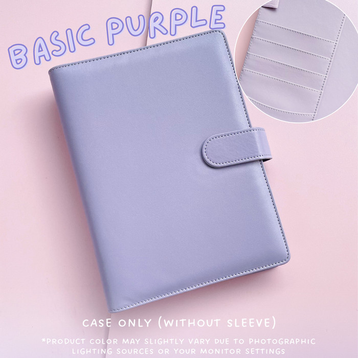 

Journal Binder Leather A5 / Photocard Binder Agenda Kulit - Basic Purple, Binder Only