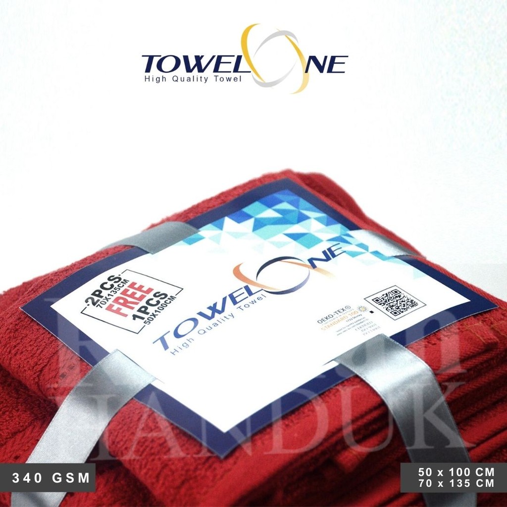 Towel One Handuk Mandi Set Dewasa ukuran 70 x 135 50 x 100 cm