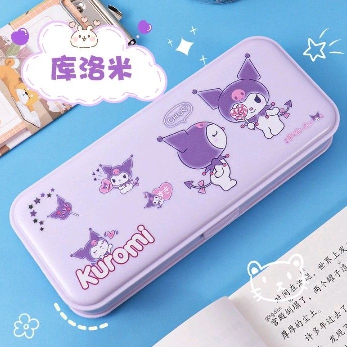 

[New]Promo Kotak Pensil Model Troli Motif Kuromi Melody 2 Tingkat / Tempat Pensil - Kuromi 2 Layer
