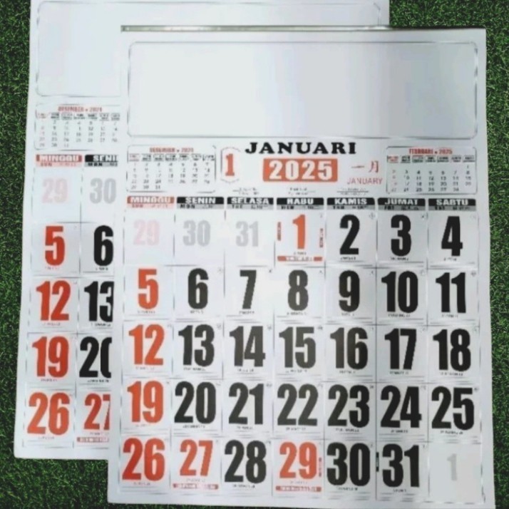 

Kalendar kalender kerja dinding 2025 jumbo Besar Kalendar kalender