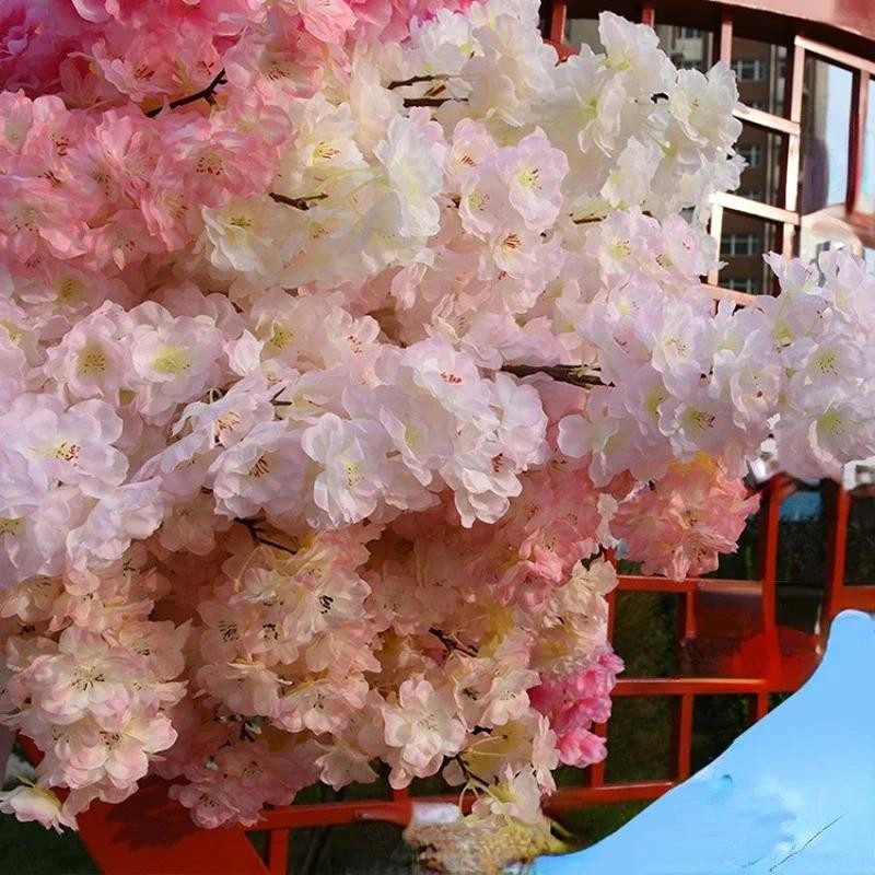 

100cm Artificial Flower Cherry Blossom Branch Blossom Peach Blossom Cherry Branch Wedding Decoration Fake Flower Home Decoration