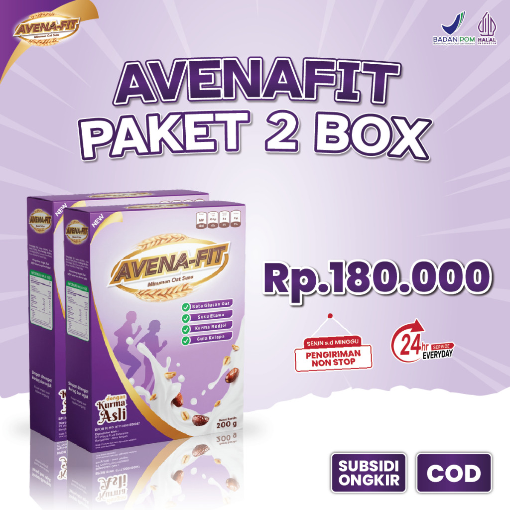 

Avenafit Box - Inovasi Sereal Tinggi Protein Sehatkan Pencernaan Turunkan Kadar Kolesterol