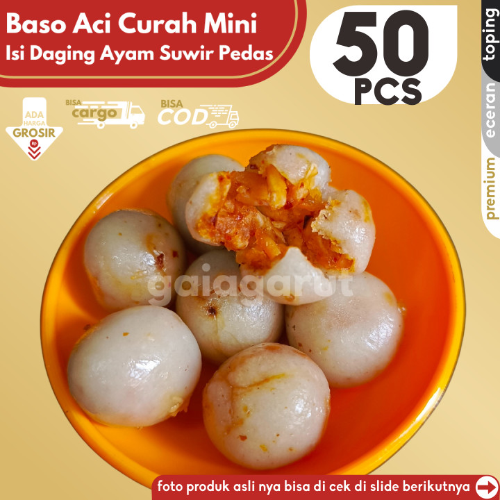 

Baso Aci CILOK MINI 50pcs PENTOL ISI AYAM SUWIR PEDAS by Gaiagarut