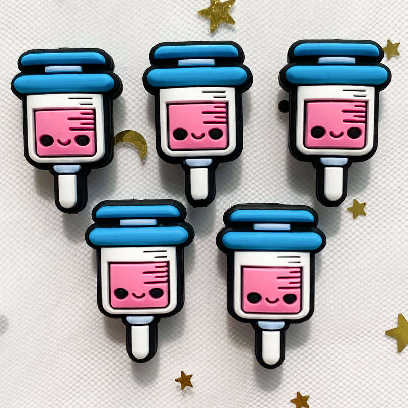 

10Pcs Syringe shape Silicone Beads For Jewelry Making Loose Beads DIY Pacifier Chain Jewelry Making Bracelet Accessories