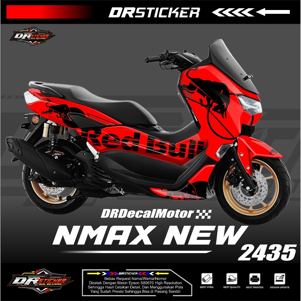Yamaha Sticker Decal Variasi Nmax New ALL New 155 2022 Up RedBull