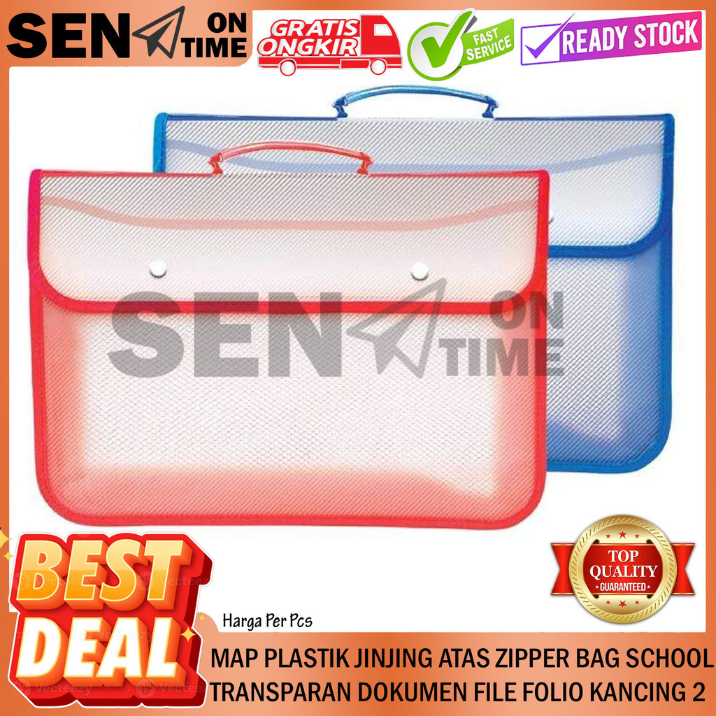 

Map Plastik Pelastik Zipper Ziper Jala Bag Tas Tenteng Atas Kancing 2 File Dokumen Document Berkas Kantor Sekolah Kursus Les Folio A4 F4 Multicolor Warna Merah Biru HUM Kuning Transparan Transparant