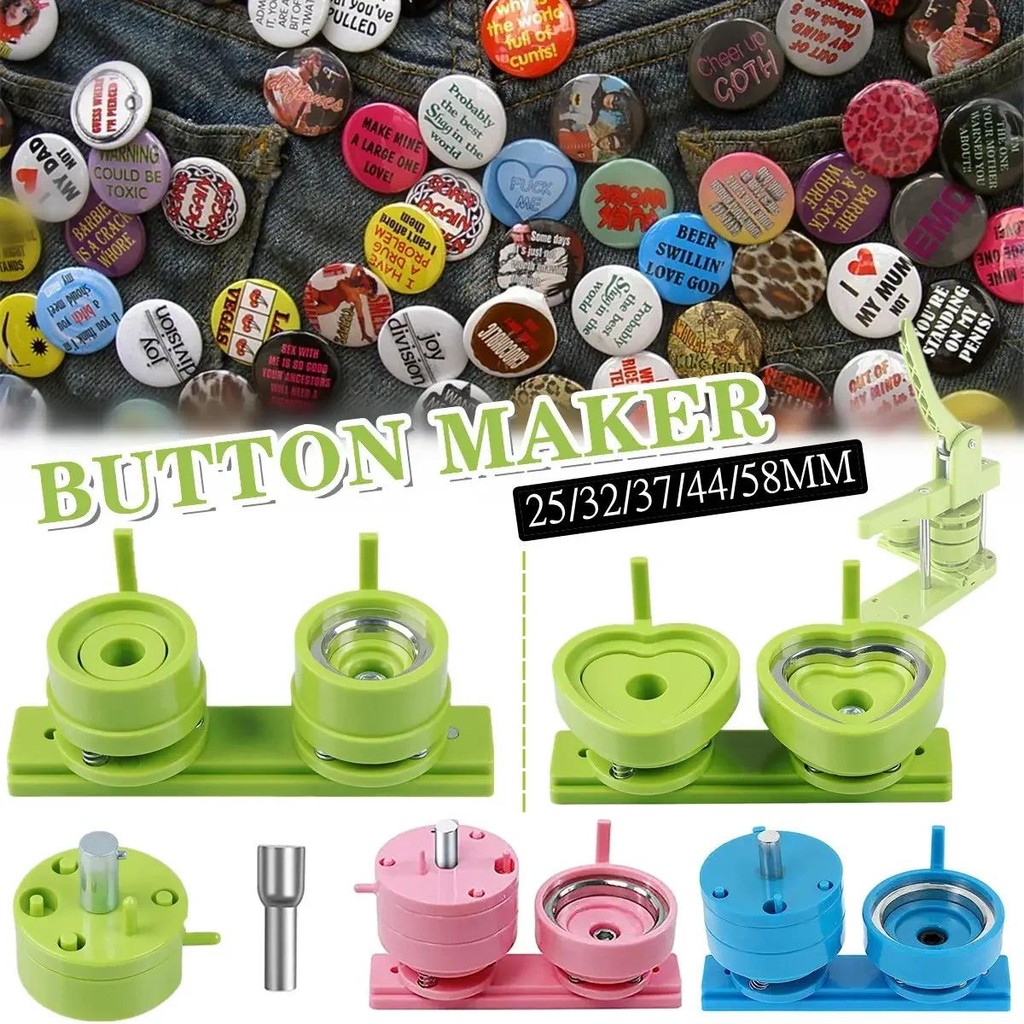 

Badge Button Maker Mold 25-58MM Interchangeable Die Mold Badge Punching Die Round Button Mold, Button Making Press Machine Mould