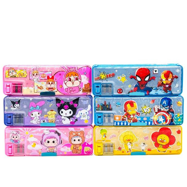 

( StaLand ) Kotak Tempat Pensil Magnet Fancy Lucu Avenger Spiderman Kuromi Cry Baby Binatang Lucu