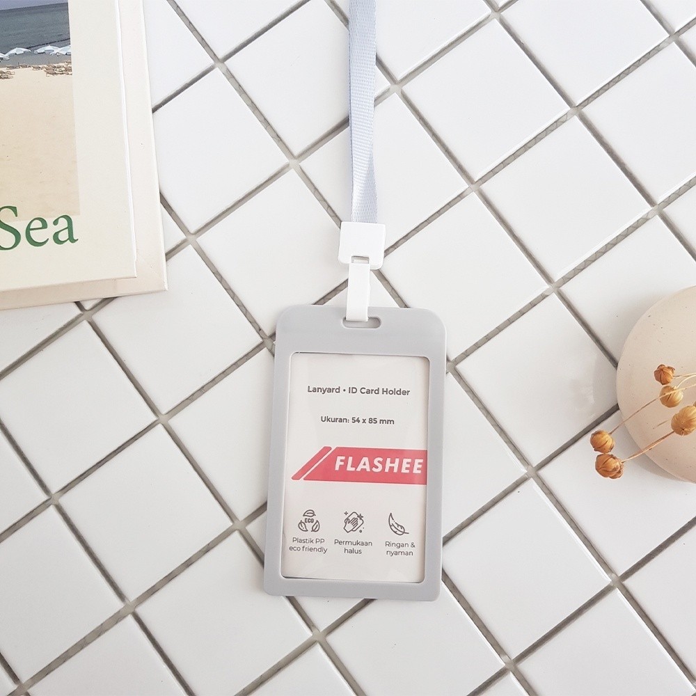 

Name Tag Gantungan Kartu Nama Panitia Satu Sisi PP ID Card Holder PP Lanyard PP Warna Abu-Abu