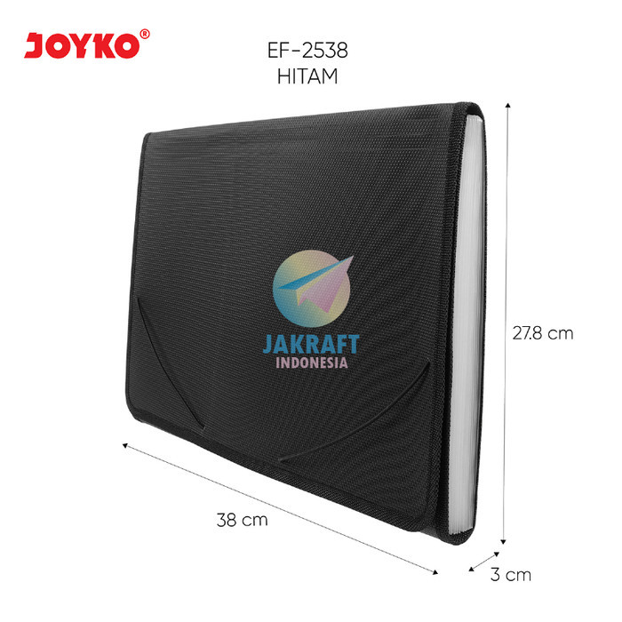 

⭐BISA COD⭐ Expanding File F4 Folio JOYKO EF2538 Map Harmonika Tali 13 Pocket Hitam / Black