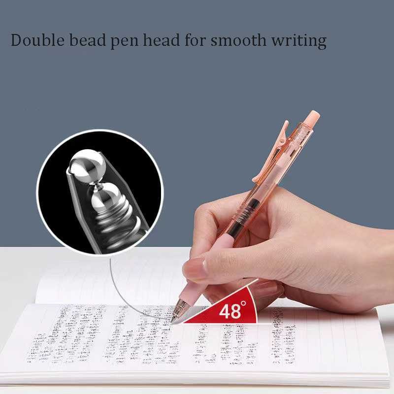 

AJSSHOP Kaco Pena Pulpen Gel 0.5mm Double Bead Pen Quick Dry Black Ink 1 PCS - K9