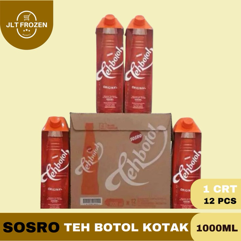 

Teh Botol Sosro / Teh Botol Original / Kemasan Kotak 1L - 12 PCS