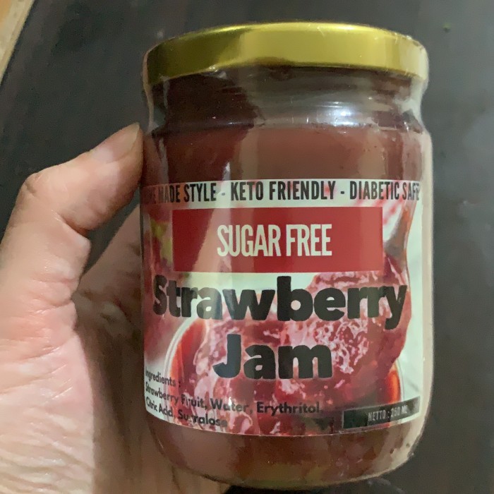 

Selai Keto Strawberry Jam Sugar Free aman diabetes bukan smuckers