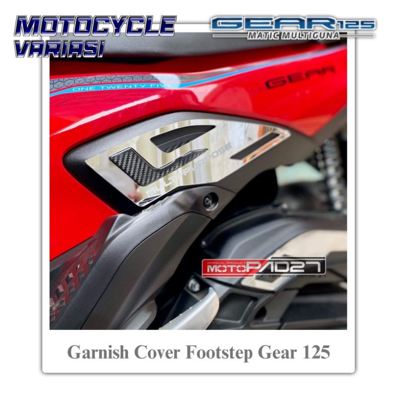 Garnish Footstep Yamaha Gear 125 Cover Pijakan Kaki Yamaha Gear 2022 aksesoris motor yamaha gear