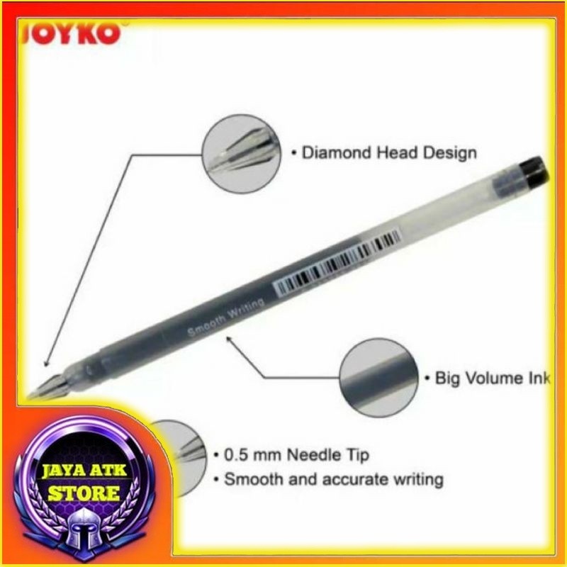 

Gel Pen JOYKO GP 212 Pena Jel 0,50 Mm Needle Tip Ecer