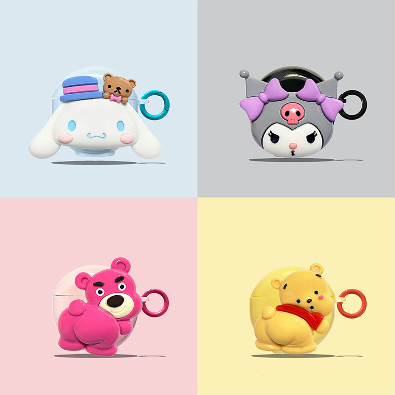 Baseus WM01/02/02+ Baseus E3 Casing Headphone Kartun Bluetooth Baseus WM01/02 Cangkang Lunak TPU Bas