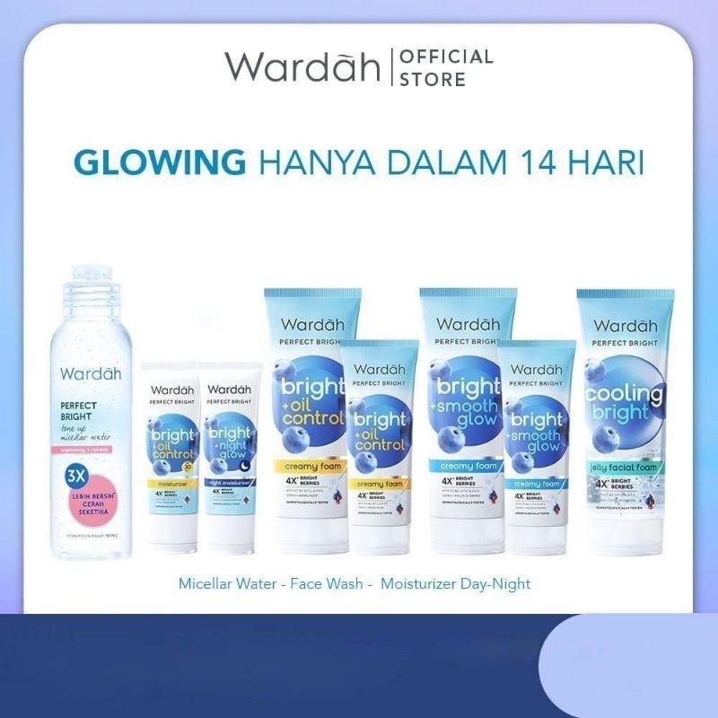 ️READY ️WARDAH PERFECT BRIGHT MOISTURIZER | CREAMY FOAM ORIGINAL BPOM || FACIAL WASH ALOEVERA || CLA