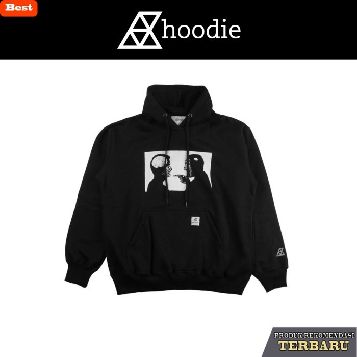 hoodie pria keren Reclays Jaket Hoodie Pria BRAIN Hitam | Black Jacket Hodie - S