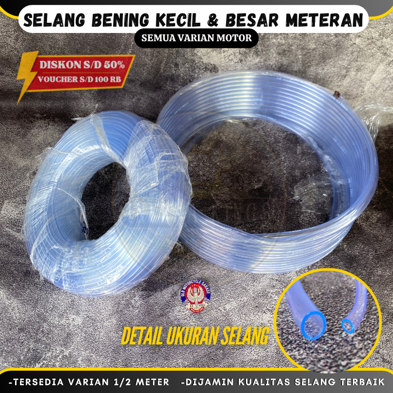Selang Slang Bening Transparan Kecil Ukuran 1/8 & 5/16 Inchi 3 MM & 8 MM Meteran || cocok digunakan 