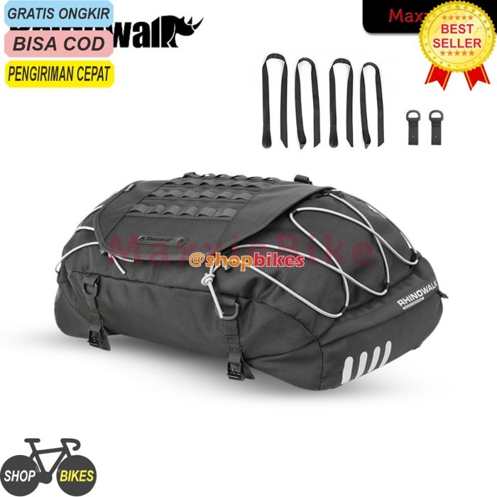 (MXT) Rhinowalk MT3550 Tas Sepeda Motor 35-50L Motorcycle Pannier Tail Bag